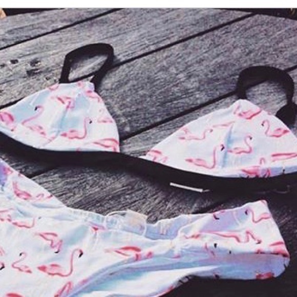 Flamingo triangle top bikini NWT - Picture 2 of 5